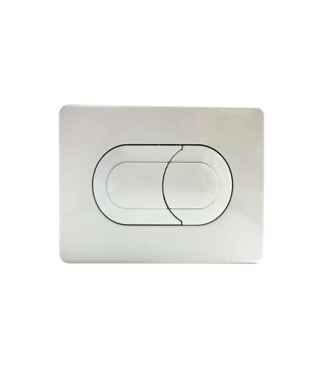 Salina Regiplast/Oli Matte Chrome Dual-Flush Plate | Ref 640086 | Pneumatic Activation 1
