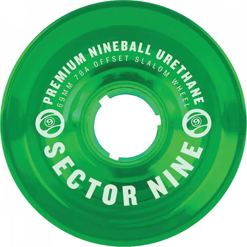 Sector 9 Nineballs 69Mm 78A Clear Green Skate Wheels – 4-Pack 1