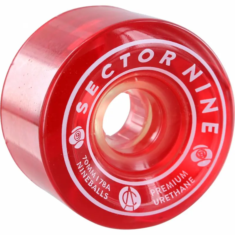 Sector 9 Nineballs 70Mm 78A Clear Red Urethane Wheels – 4-Pack 1