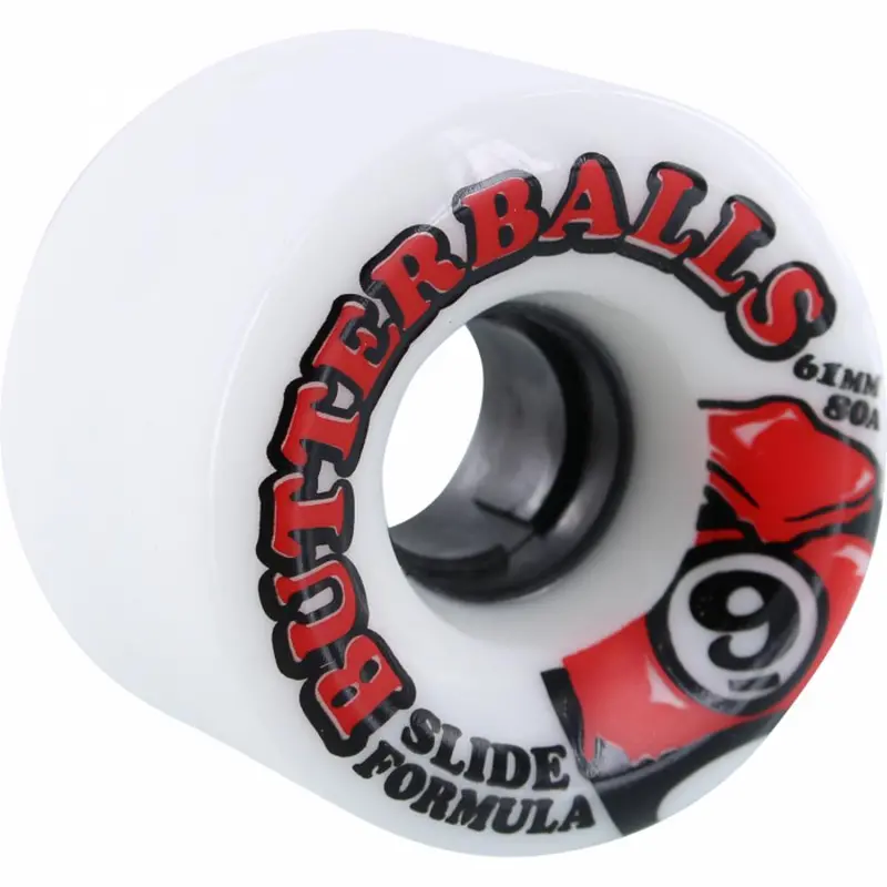 Sector 9 Slide Butterballs 61Mm 80A White Wheels With Red/Black Accents – Set Of 4 1