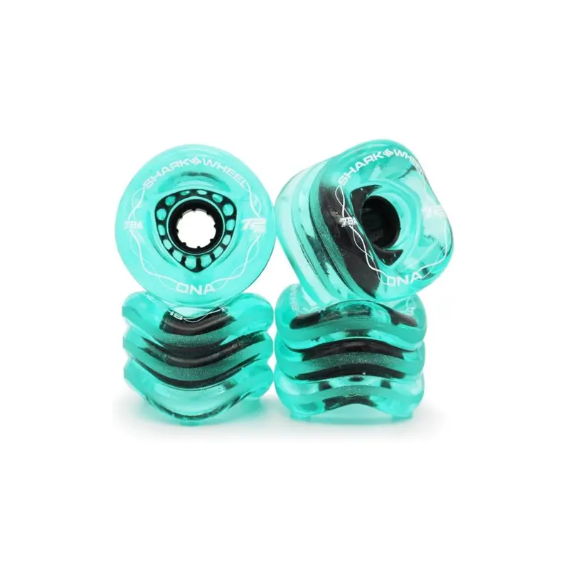 Shark Wheel 72Mm Transparent Emerald Dna Longboard Wheels – Vibrant Clear Design 1