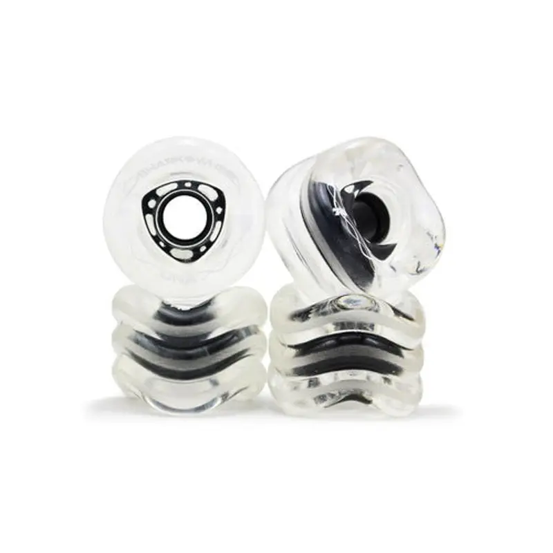 Shark Wheel Dna Clear 72Mm 78A Longboard Wheels With Black Hub (4-Pack) 1