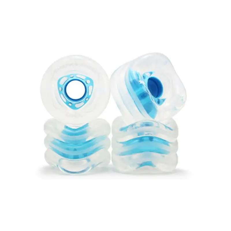 Shark Wheel Dna Clear With Blue Hub – 72Mm 78A Responsive Longboard Wheel Set 1