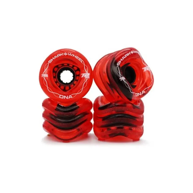 Shark Wheel Dna Transparent Red 72Mm 78A All-Terrain Longboard Wheels 1