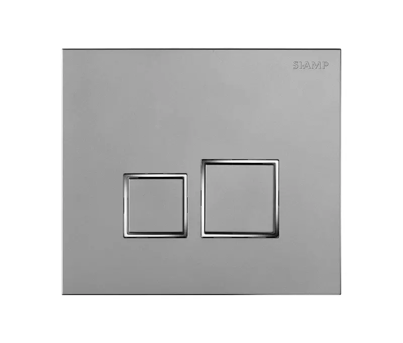 Siamp Square Ingenio Actuation Plate | Brushed Chrome Frame + Polished Chrome Inserts | 31 2042 60 1