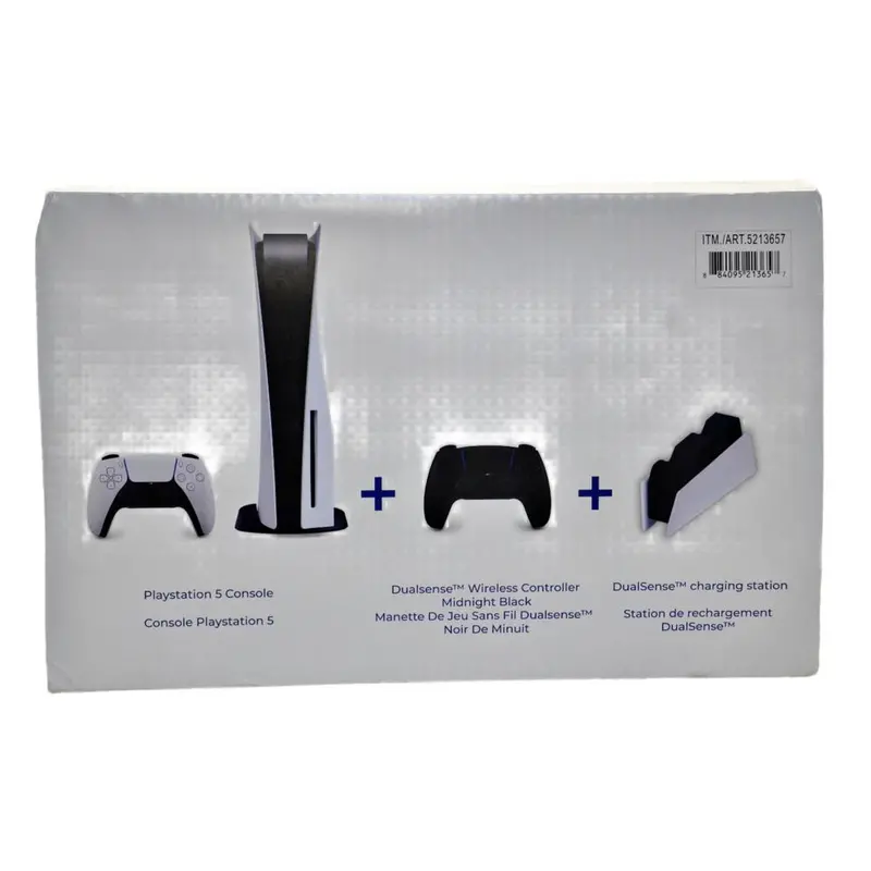 Sony Playstation 5 Console – Midnight Black Dualsense Controller Included 1