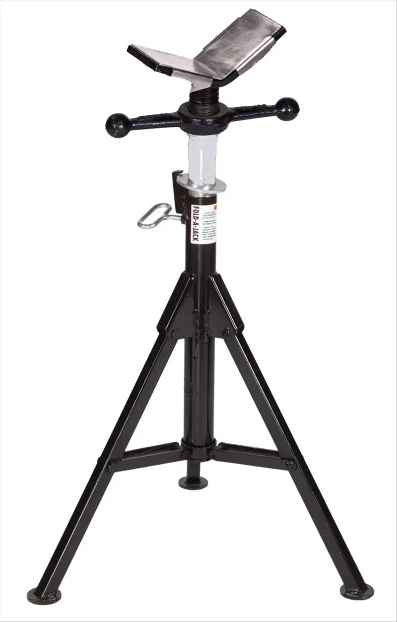 Stainless Steel Adjustable Pipe Jack: 28"–49" Height, 2500 Lb Rating 1