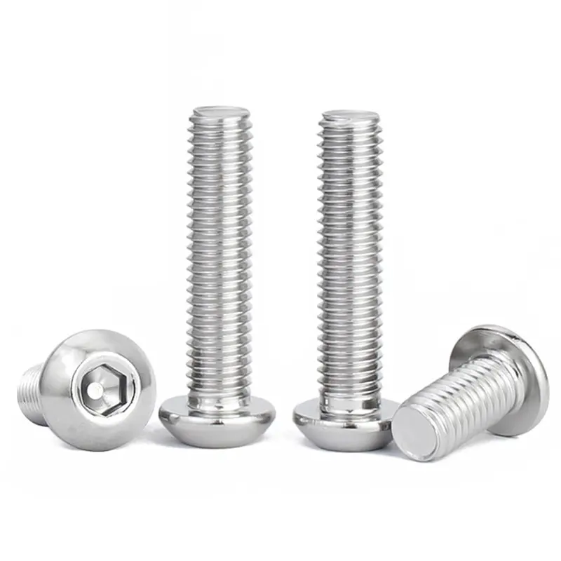 Stainless Steel M6-1.0 X 35 Mm Button Head Cap Screws – 30-Pack, Full-Thread, A2-70, Hex Socket Drive 1