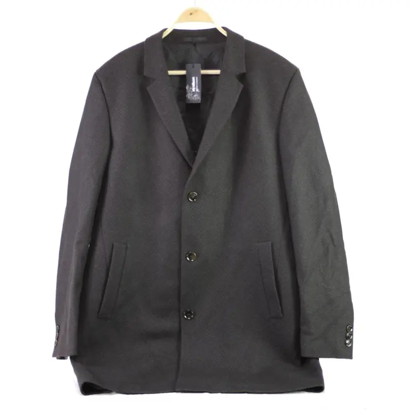 Strellson Yames Men’S Wool Blend Overcoat – Dark Brown, Size 56 1