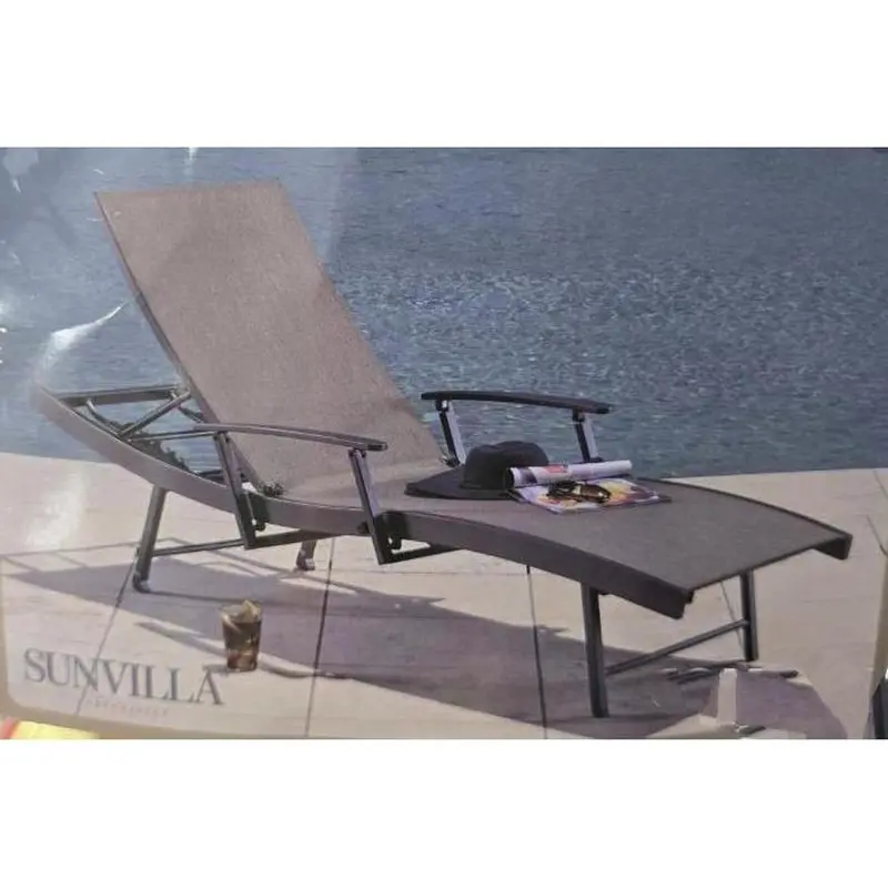 Sunvilla Stackable Chaise Lounge Chair – Lightweight Aluminum Frame 1
