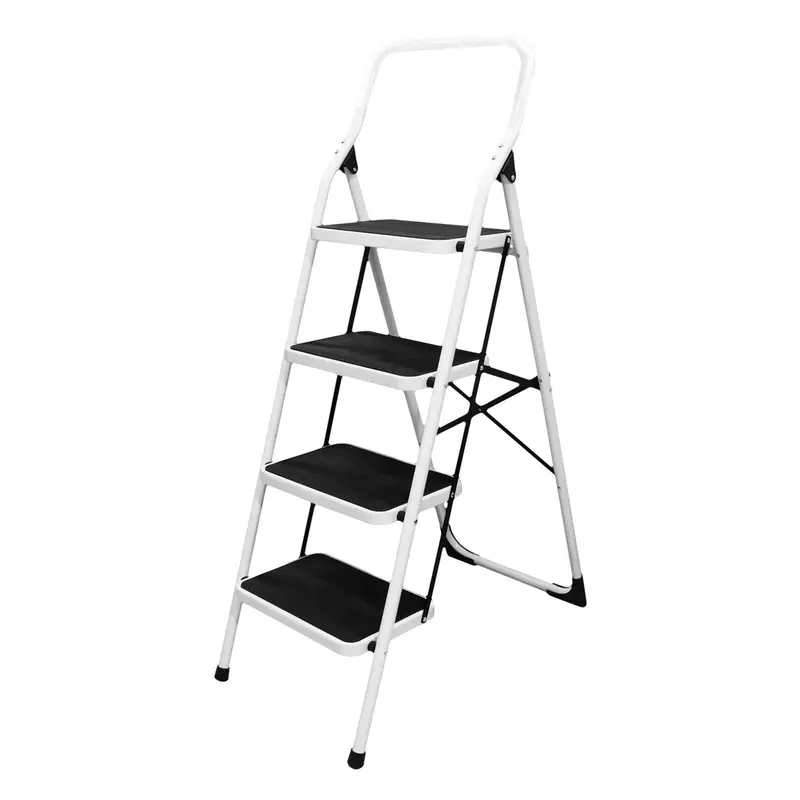 Surtek 4-Step Steel Folding Stool – Tubular Design, Compact Storage, Stable For Household & Workshop Use 1