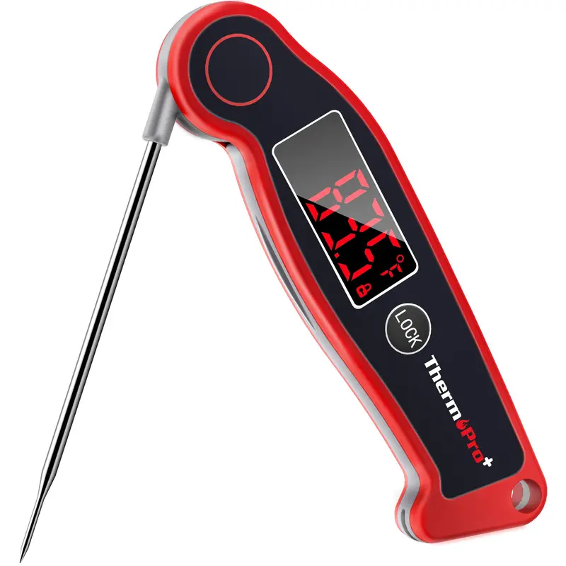 Thermopro Tp19 Waterproof Meat Thermometer – Ambidextrous Backlit Display, Instant Read, Multi-Use For Oil, Water, And Grill Applications 1