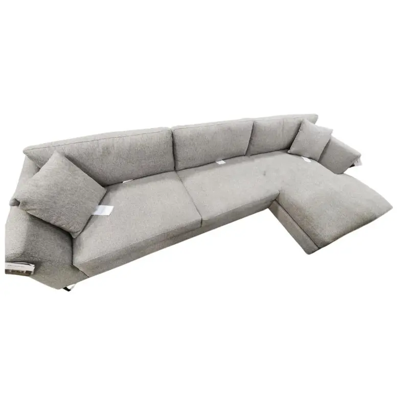 Thomasville Grey Fabric Sectional Sofa With Modern Style 1