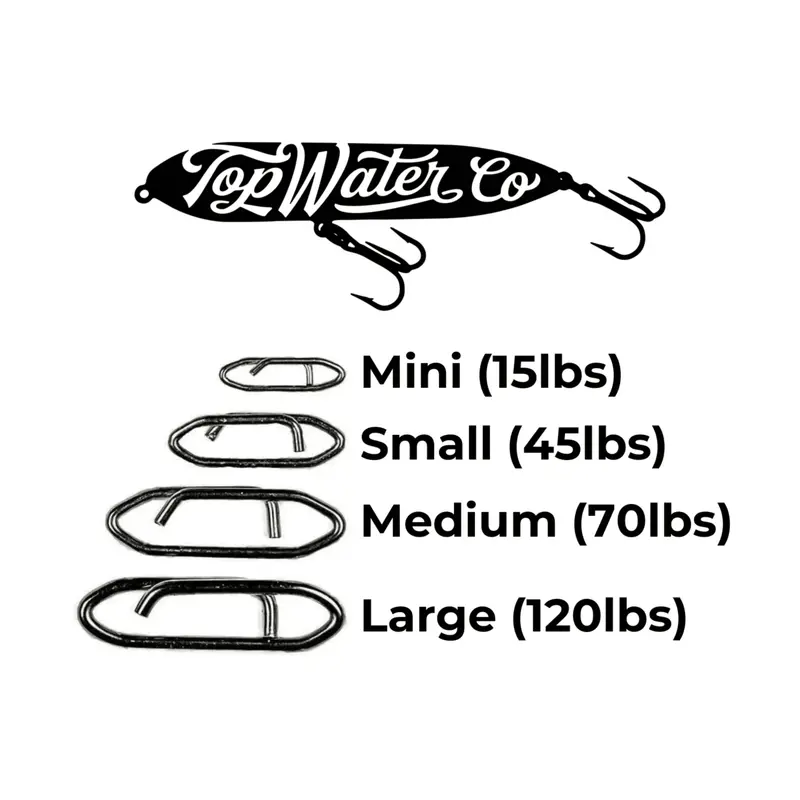 Topwater Co Multi-Size Speed Clips – 15/45/70/120-Lb Assorted Strength Set 1