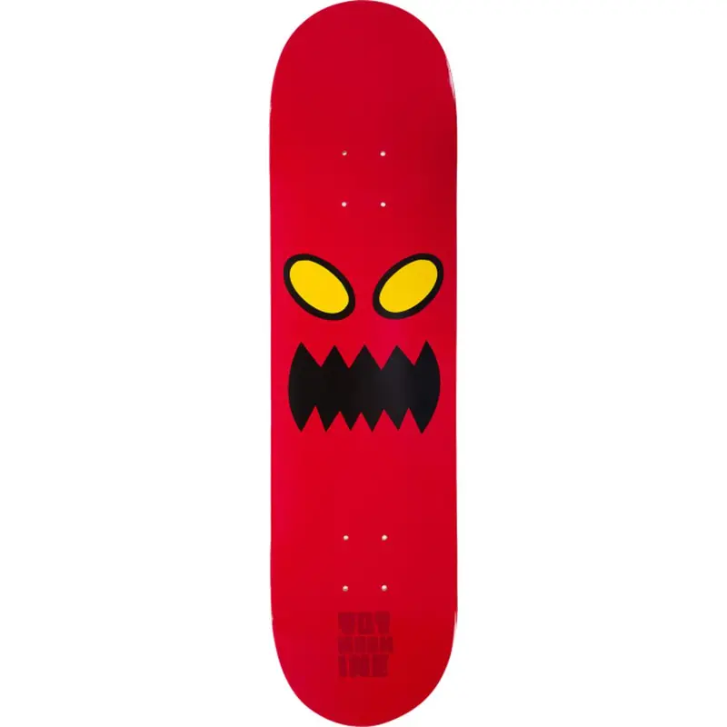 Toy Machine Monster Face 8.0" Red Graphic Skate Deck 1