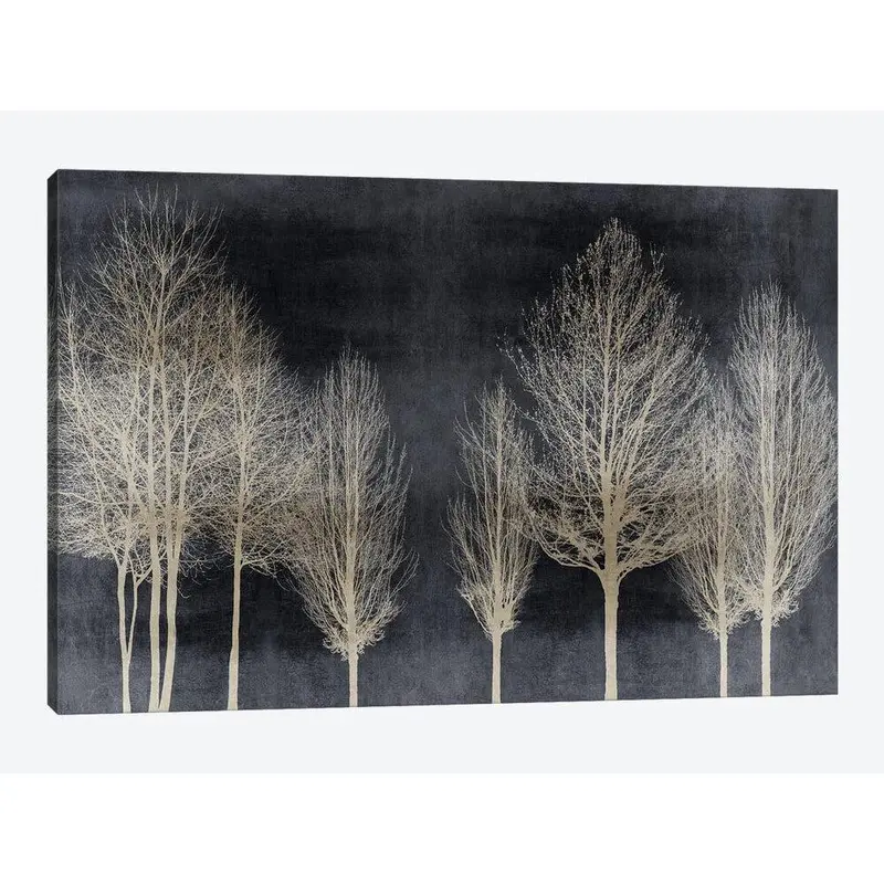 'Trees On Dark Grey' Art Print By Kate Bennett – Contemporary Wall Decor 1
