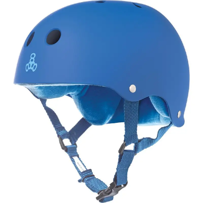 Triple8 Royal Blue Rubber Sweatsaver Skate Helmet 1