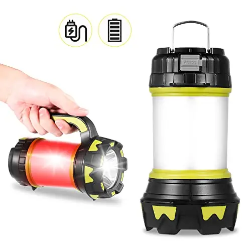 Tyc Rechargeable Camping Flashlight – 6 Light Modes, Super-Bright Led, Usb-C Charging, Portable Outdoor Light (Green) 1