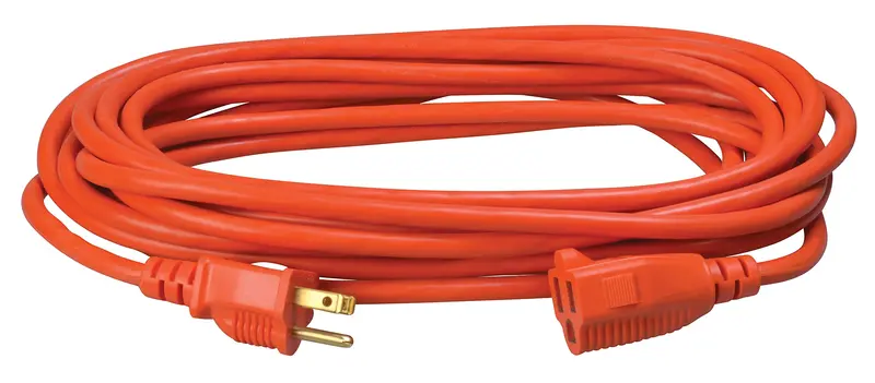 Ul-Certified Outdoor Extension Cord: Bright Orange Flexible Vinyl Jacket, Sjtw Rated, Ideal For Lawn & Garden Tools 1