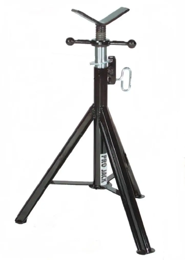 V-Head Adjustable Pipe Jack: 28"–49" Height, 2500 Lb Capacity 1