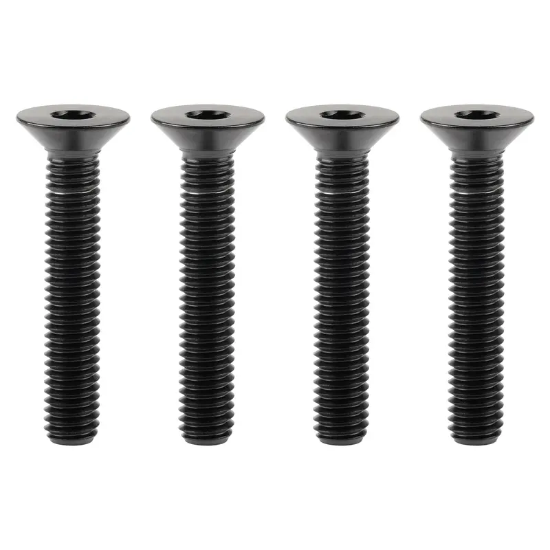 Wanyifa Titanium M6 X 35 Mm Flat Head Socket Screws – 4-Piece Pack, Matte Black Finish 1