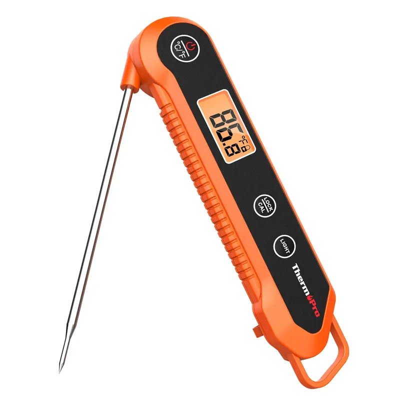 Waterproof Instant-Read Meat Thermometer – Backlit Display, Calibration Function, And Candy-Smoking Mode For Grilling 1