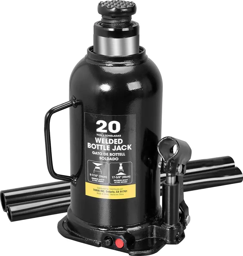 Welded-Frame 20-Ton Black Hydraulic Bottle Jack – Rugged Construction For Demanding Environments 1