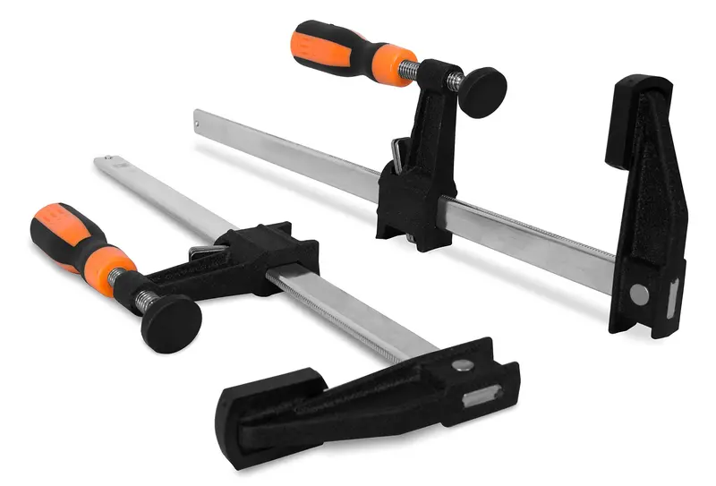 Wen 12-Inch Quick-Release Steel Bar Clamp Set – 2.5" Throat, Micro-Adjust Handle (2-Pack) 1
