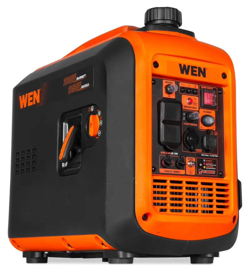 Wen 2800W Quiet Inverter Generator – Portable, Lightweight With Fuel Shut-Off & Co Detection 1