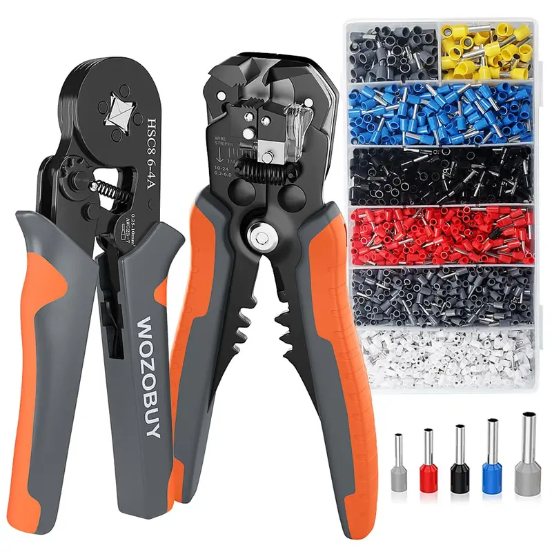Wire Crimping Kit – 2000-Piece Ferrule Terminals (0.25–10 Mm²) With Crimper & Stripper 1