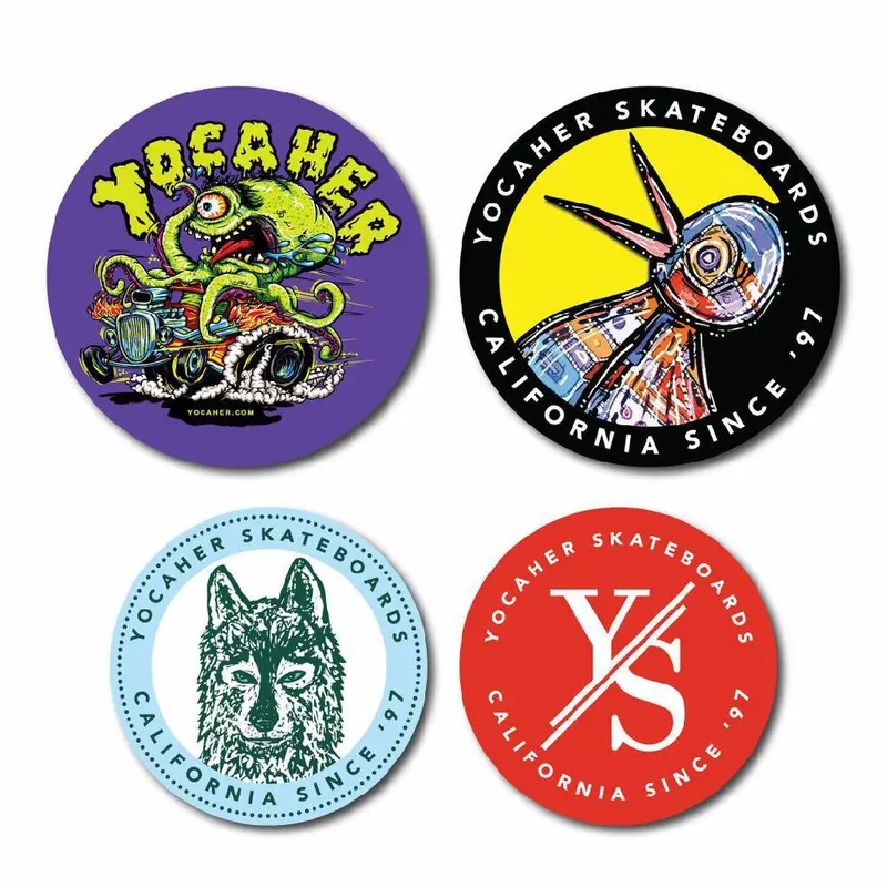 Yocaher Bird, Octopus & Wolf Logo Sticker Pack 1