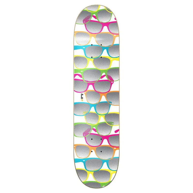 Yocaher Shades White Graphic Skateboard Deck 1